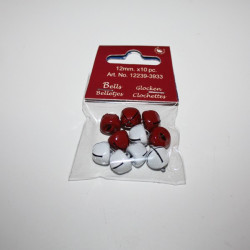 Campanelline bianche e rosse 12 mm x 10