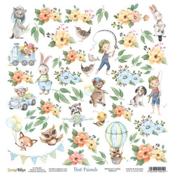 ScrapBoys Best Friends Paper Pad 30x30cm