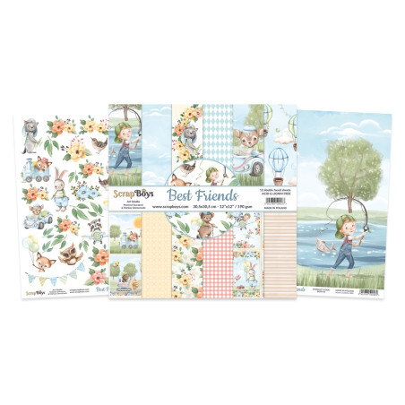 ScrapBoys Best Friends Paper Pad 30x30cm
