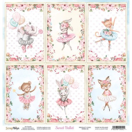 ScrapBoys Sweet Ballet Paper Sheet 06 30x30cm