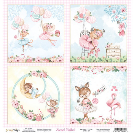ScrapBoys Sweet Ballet Paper Sheet 04 30x30cm