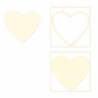 Piatek13 Light Chipboard Embellishments DECO BASE Heart