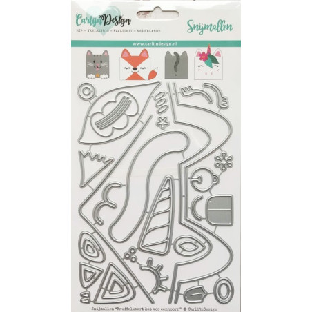CarlijnDesign Fustella Gatto Unicorno Volpe