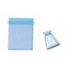 6 sacchetti organza celeste 8xh10 cm