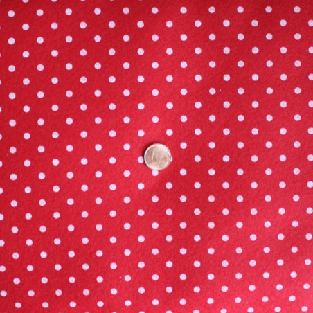 Pannolenci rosso a pois bianchi