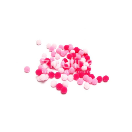 Mini Pompons Rosa 1cm