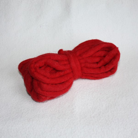 Filo di feltro NATURALE rosso 5 mm x 5 m