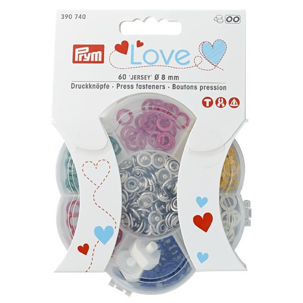 Bottoni a pressione automatici Cuore Prym Love - set rosso - Un punto alla  volta