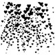13@arts Stencil Falling Hearts - In Love