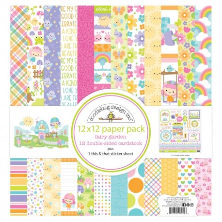 Doodlebug Design Fairy Garden Paper Pack 30x30cm