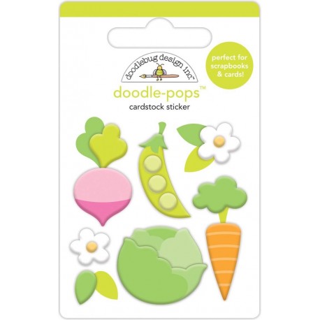 Doodlebug Doodle-Pops 3D Stickers Little Garden