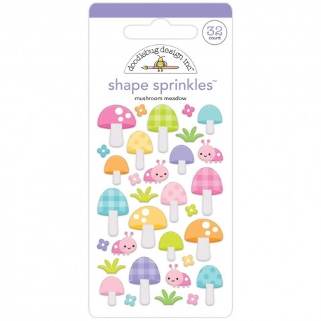 Doodlebug Design Mushroom Meadow Shape Sprinkles