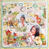 Memory Place Bubble Frame Layout Chipboard