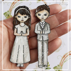 Piatek13 CLEAR STAMP SET FIRST HOLY COMMUNION A6