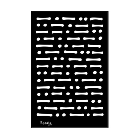 YupplaCraft BLACK Stencil - Messaggio In Codice