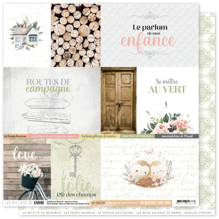 FOGLIO Les Ateliers de Karine Bienvenue Chez Moi 1 30x30cm