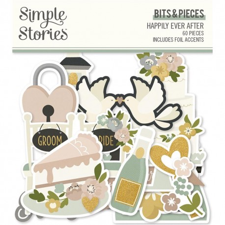 Simple Stories Happily Ever After Bits & Pieces 39pz