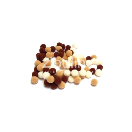 Mini Pompons Marroni 1cm