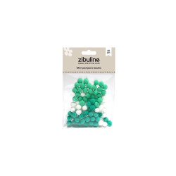 Mini Pompons Turchese 1cm