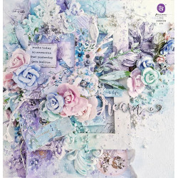 Prima Marketing Watercolor Floral Paper Pad FOILED 30x30cm