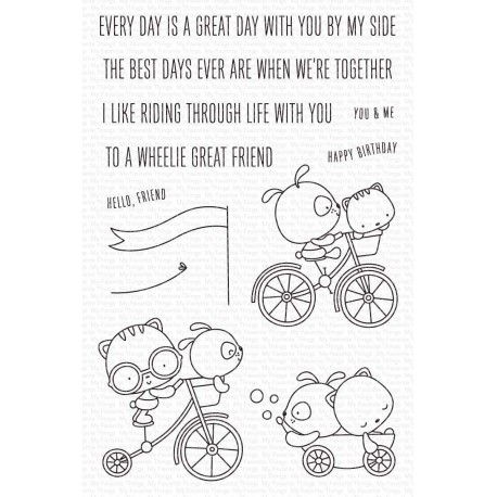 My Favorite Things Wheelie Great Friend Clear Stamps