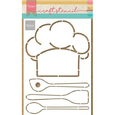 Marianne Design Craft Stencil Chefs hat & utensils
