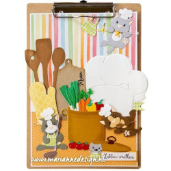 Marianne Design Craft Stencil Chefs hat & utensils