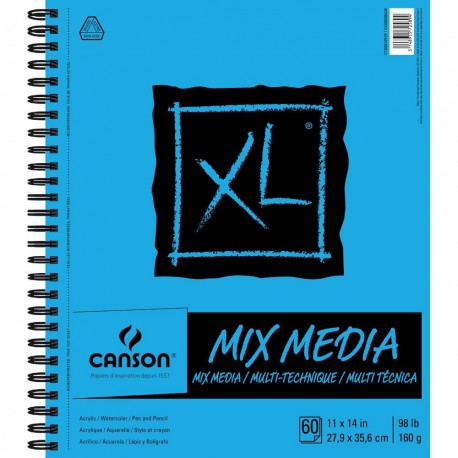 Canson XL Spiral Multi-Media Paper Pad 11x14in 60pagine