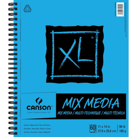 Canson XL Spiral Multi-Media Paper Pad 11x14in 60pagine