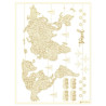 Piatek13 Light Chipboard Embellishments WORLD MAP