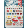 Echo Park A Slice Of Summer Adhesive Brads 25pz+7 Chipboard