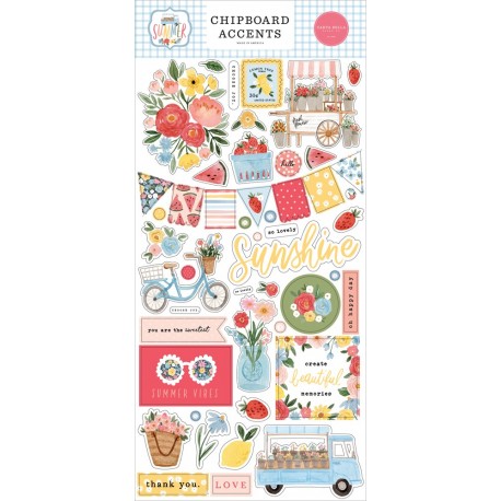 Carta Bella Summer Chipboard Accents