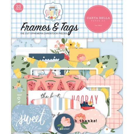 Carta Bella Summer Frames & Tags 33pz