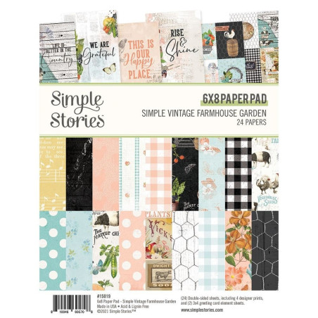 Simple Stories Simple Vintage Farmhouse Garden Paper Pad 15x20cm