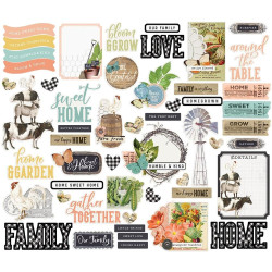 Simple Stories Simple Vintage Farmhouse Garden Bits & Pieces 63pz