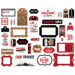 Echo Park Let's Go Anywhere Frames & Tags 33pz