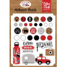 Echo Park Let's Go Anywhere Adhesive Brads 25pz+6 Chipboard