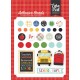 Echo Park I Love School Adhesive Brads 25pz+4 Chipboard