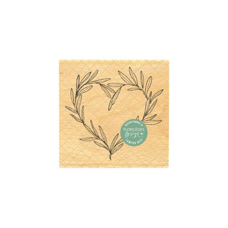 Florileges Timbro montato COEUR DE FEUILLES
