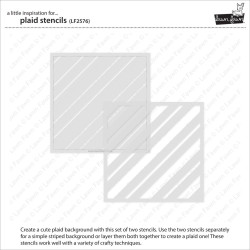 Lawn Fawn Plaid Stencil 2 pezzi