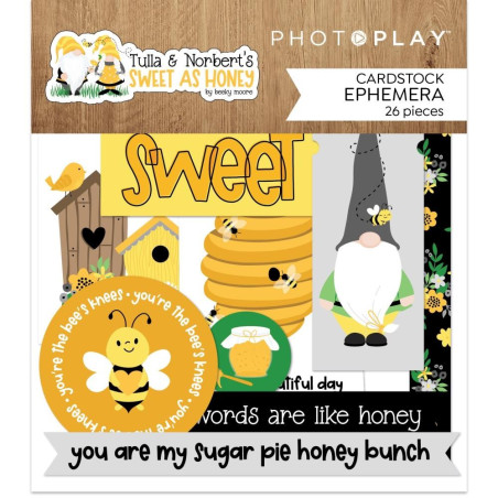 PhotoPlay Sweet As Honey Cardstock Ephemera 26pz