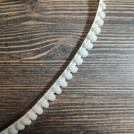 Bordura PomPon Crema h1cm