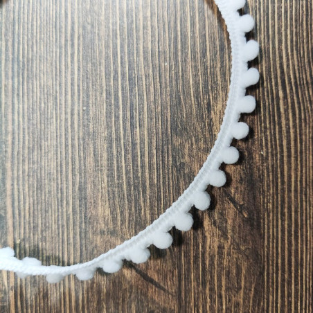 Bordura PomPon Bianco h1cm