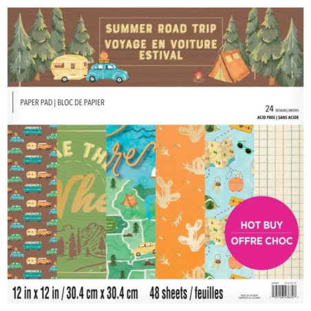 Craft Smith Summer Road Trip Paper Pad 30x30cm