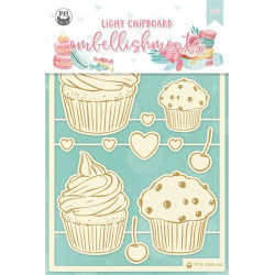 Piatek13 Light Chipboard Embellishments SUGAR AND SPICE 01