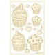 Piatek13 Light Chipboard Embellishments SUGAR AND SPICE 01