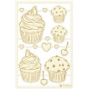 Piatek13 Light Chipboard Embellishments SUGAR AND SPICE 01