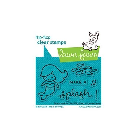 LAWN FAWN Mermaid For You Flip-Flop Clear Stamp