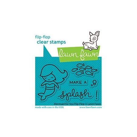 LAWN FAWN Mermaid For You Flip-Flop Clear Stamp
