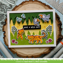 LAWN FAWN Slimline Tropical Leaves Border Cuts